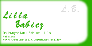 lilla babicz business card